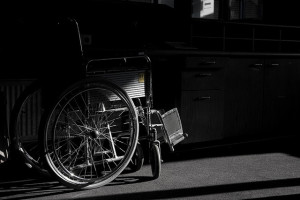 wheelchair in the shadow