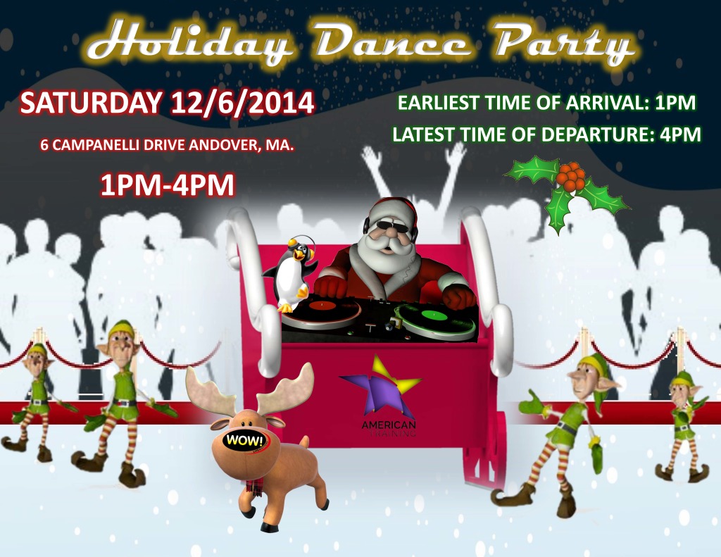 holiday dance flyer party